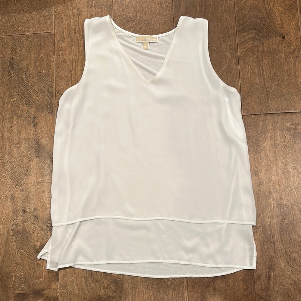 Michael Kors White Sleeveless Women's Top